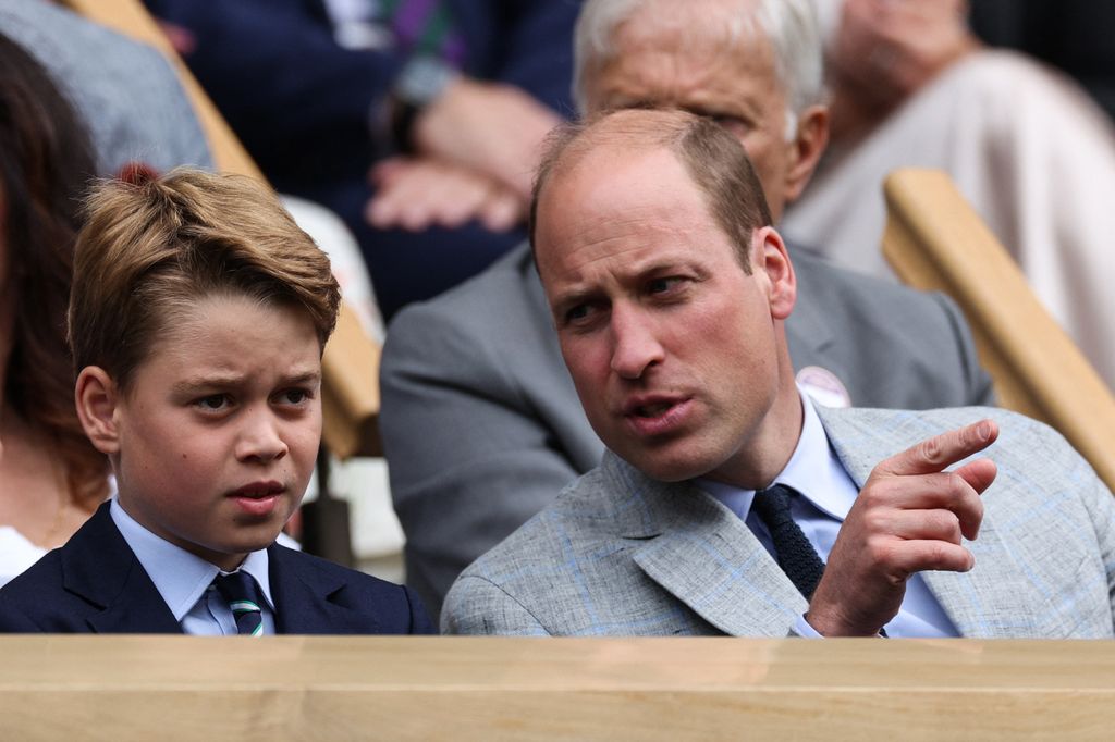 Prince William sat next to prince george at wimbledon