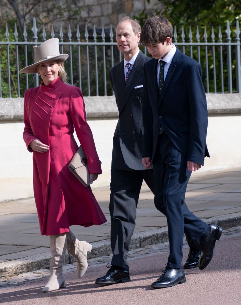 Sophie, Duchess of Edinburgh with Prince Edward, Duke of Edinburgh and James, Earl of Wessex