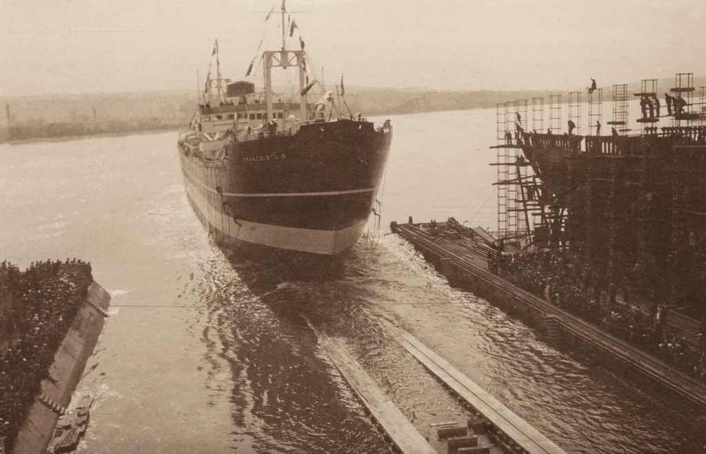 Start of the Frachtfrançois LD of the Louis Dreyfus Armateurs in Saint-Nazaire (France). On May 3, 1938