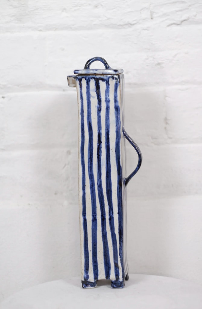 Flora Wallace, Tall Milk Jug, Handbuilt and painted in oxides and glazes, 32 (H) x 32 (L) x 5 (W) cm, £200
