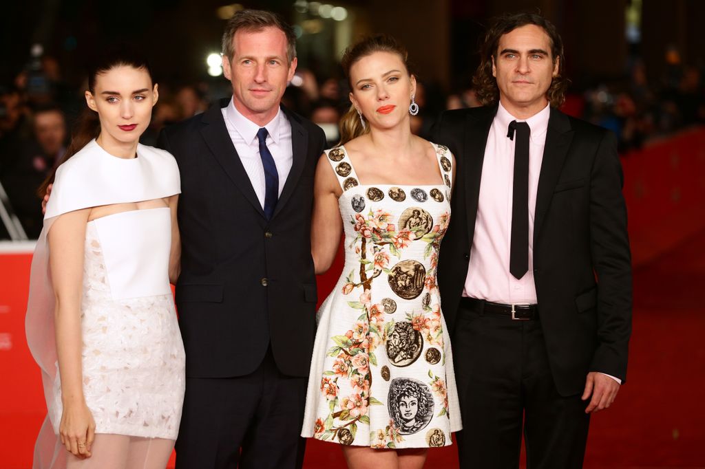 ROME, ITALY - NOVEMBER 10:  (L-R) Actress Rooney Mara, director Spike Jonze and actors Joaquin Phoenix and Scarlett Johansson attend 'Her' Premiere during The 8th Rome Film Festival at Auditorium Parco Della Musica on November 10, 2013 in Rome, Italy.  (Photo by Vittorio Zunino Celotto/Getty Images)