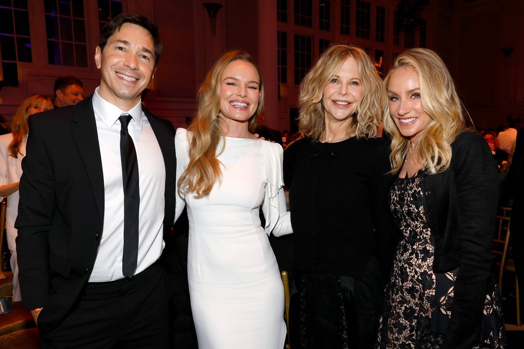 Justin Long, Kate Bosworth, Meg Ryan and Tracy Pollan attend the 2025 A Funny Thing Happened On The Way To Cure Parkinson's on November 15, 2025 in New York City.