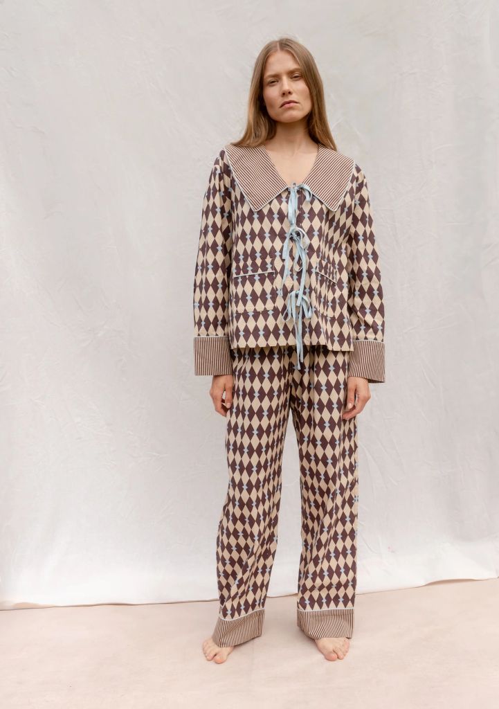 Cotton Pyjamas Camel Harlequin from TBCo.