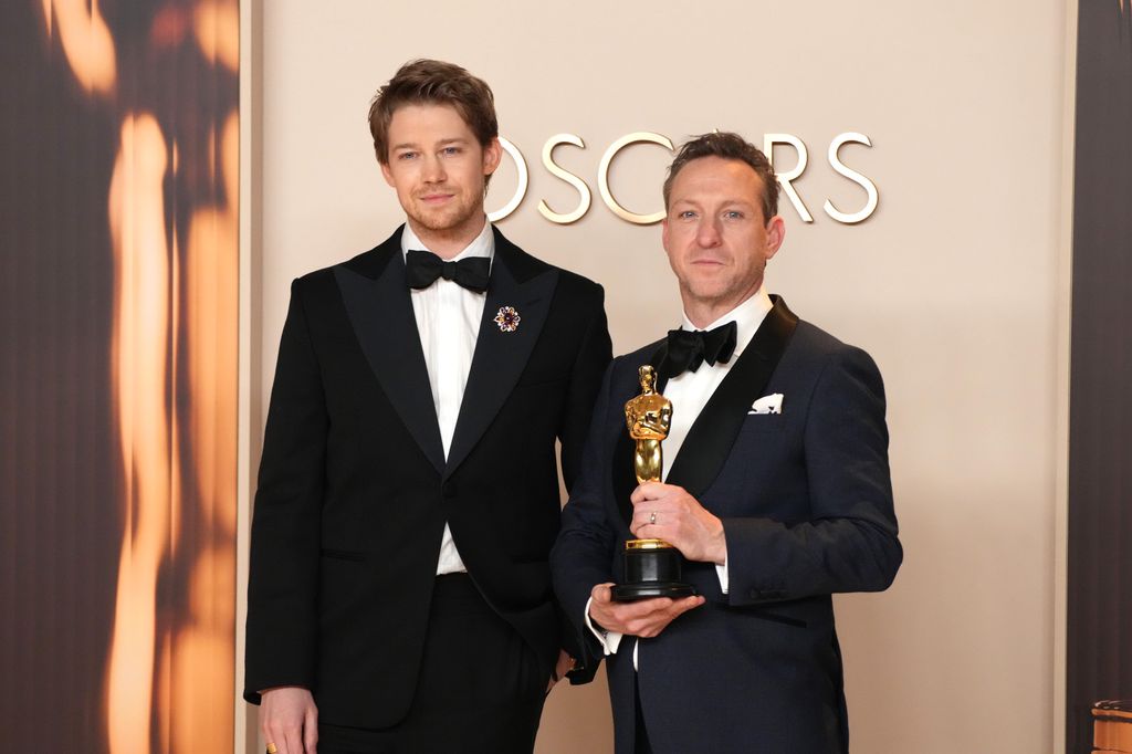 Lol Crawley (R), winner of the Best Cinematography, with Joe Alwyn (L) 