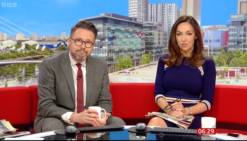 Sally Nugent and Jon Kay on BBC Breakfast