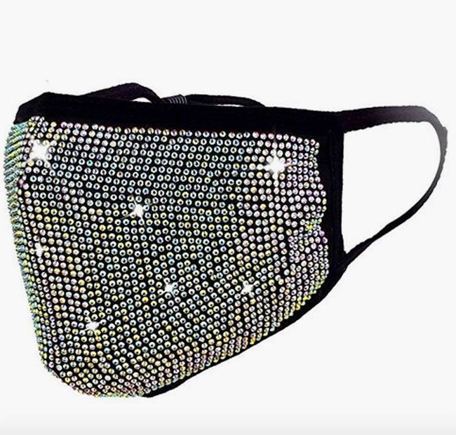 Crystal bling face mask