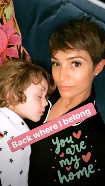 Frankie Bridge has an emotional reunion with her kids after a week in ...