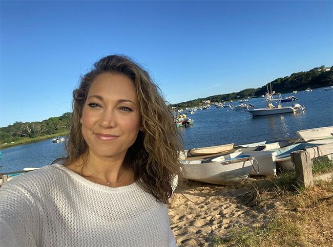 Ginger Zee by the water