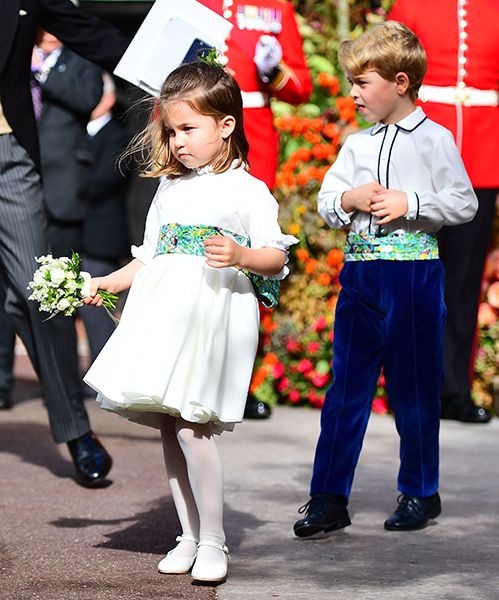 prince george and princess charlotte at princess eugenie