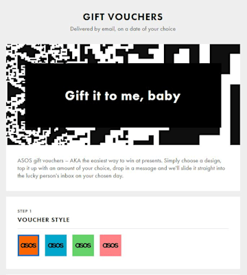 ASOS gift vouchers