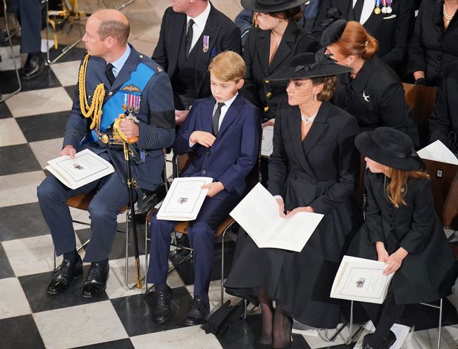 kate william george charlotte sat at queens funeral