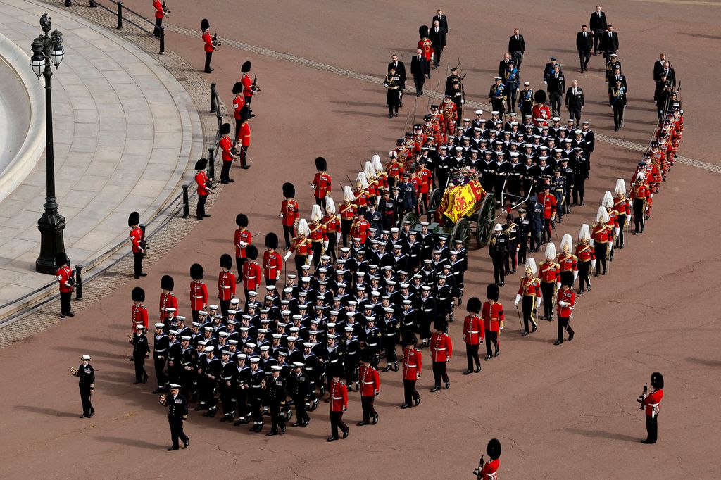 The funeral procession went through London