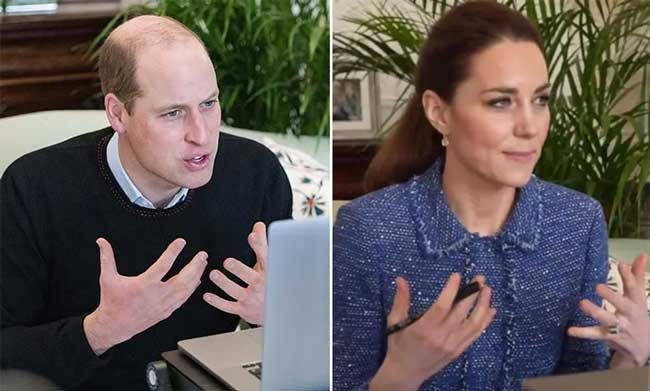 Prince William and Kate on Zoom calls in 2021