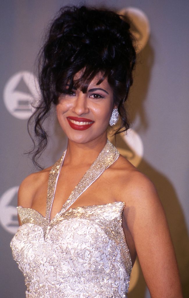 Selena in the press room at the 1994 Grammy Awards in New York City, New York
