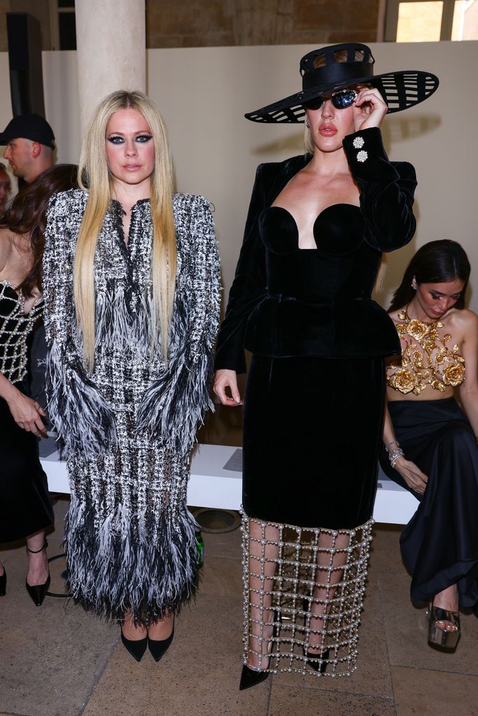 Avril met Ellie Goulding on the front row of the Tamara Ralph Haute Couture Fall/Winter 2024-2025 show