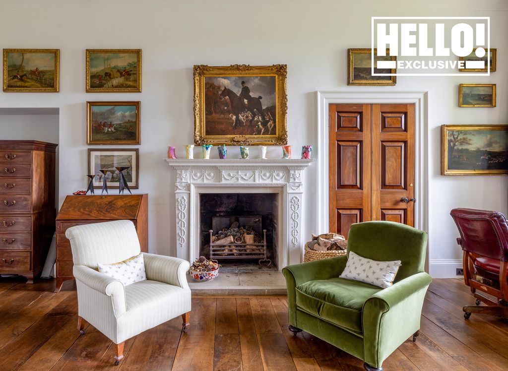 Nicola and James Reed's drawing room at Wiltshire home 