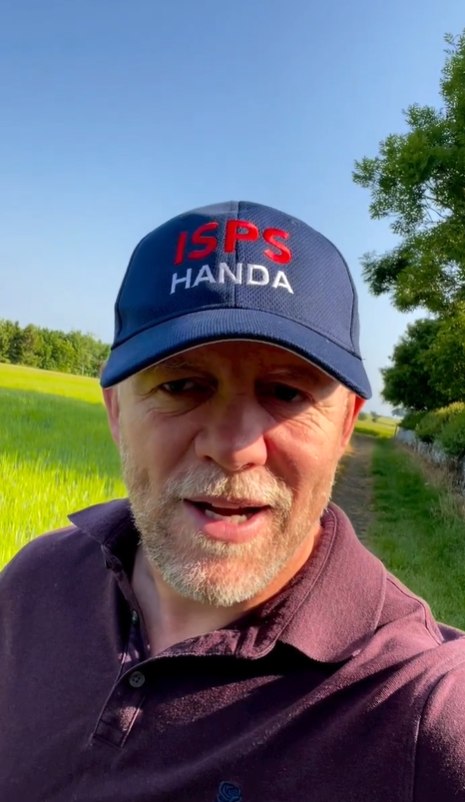 Mike Tindall filming on the Gatcombe Estate