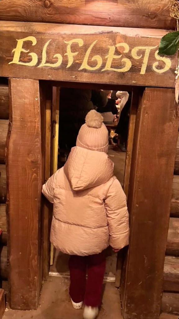 Lady Kitty Spencer's daughter, Athena, walking around Lapland UK