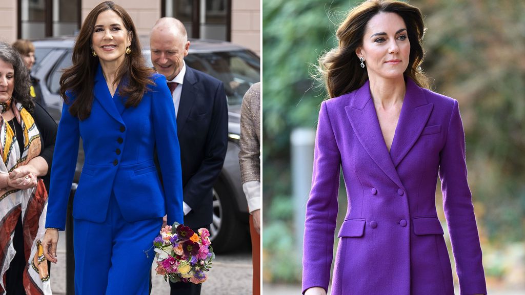 split image of Kate and Mary in bright suits