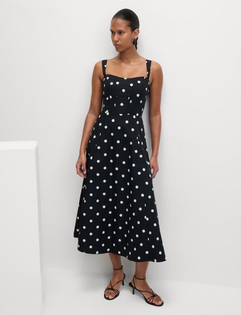 marks & spencer polka dot dress