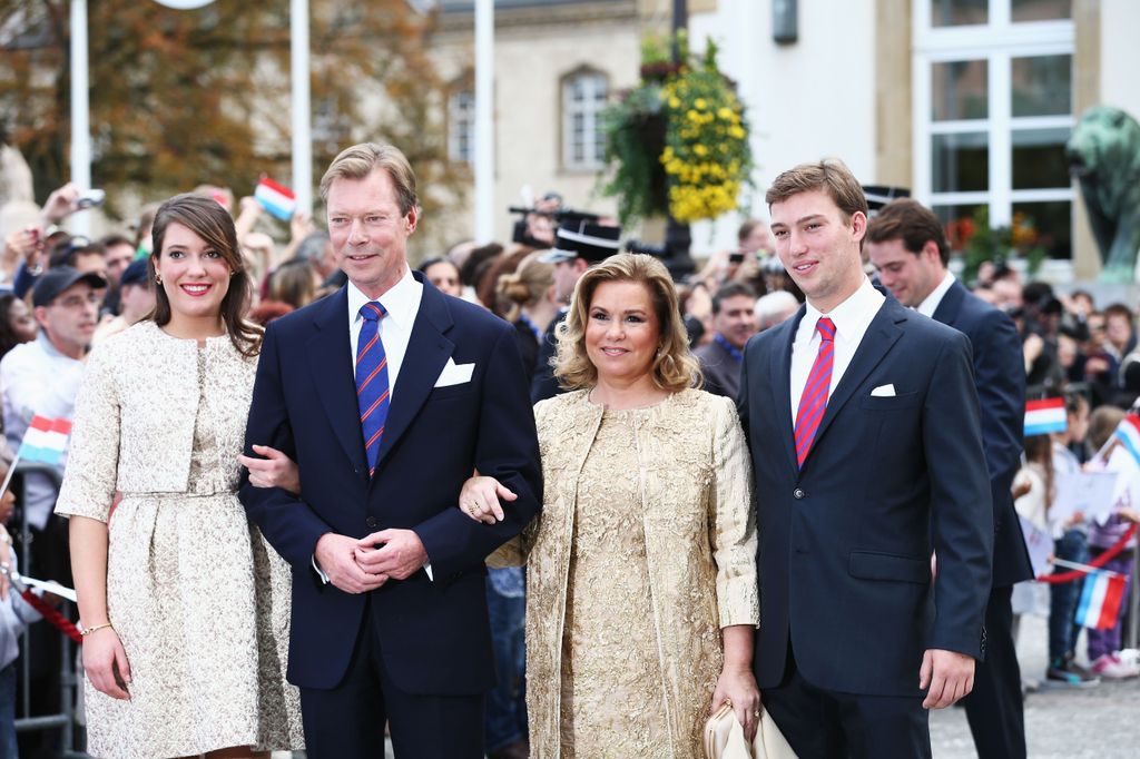 The Luxembourg royals with their children Princess Alexandra and Prince Sebastien