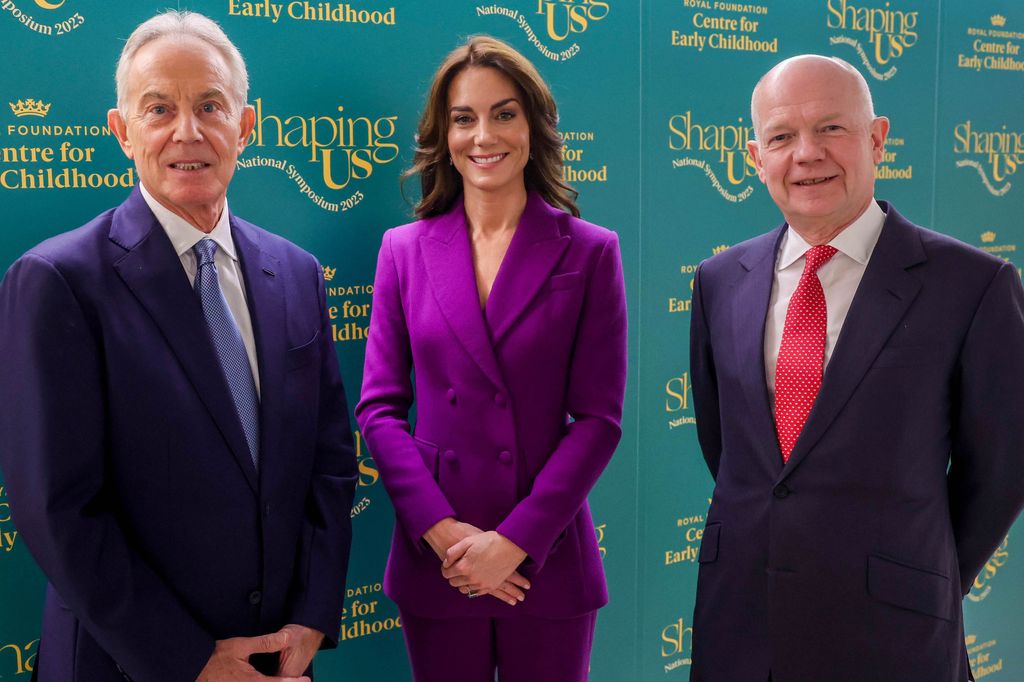 Kate Middleton with Former British Prime Minister, Tony Blair and Former Leader of the Conservative Party, William Hague