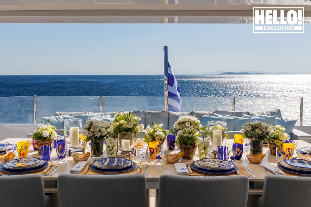 Outdoor table overlooking the ocean