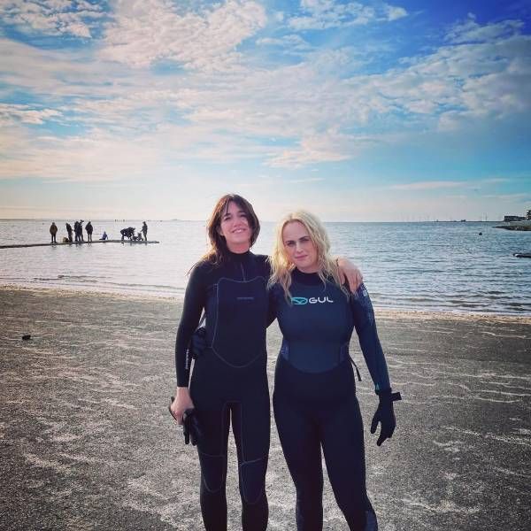 rebel wilson wetsuit beach