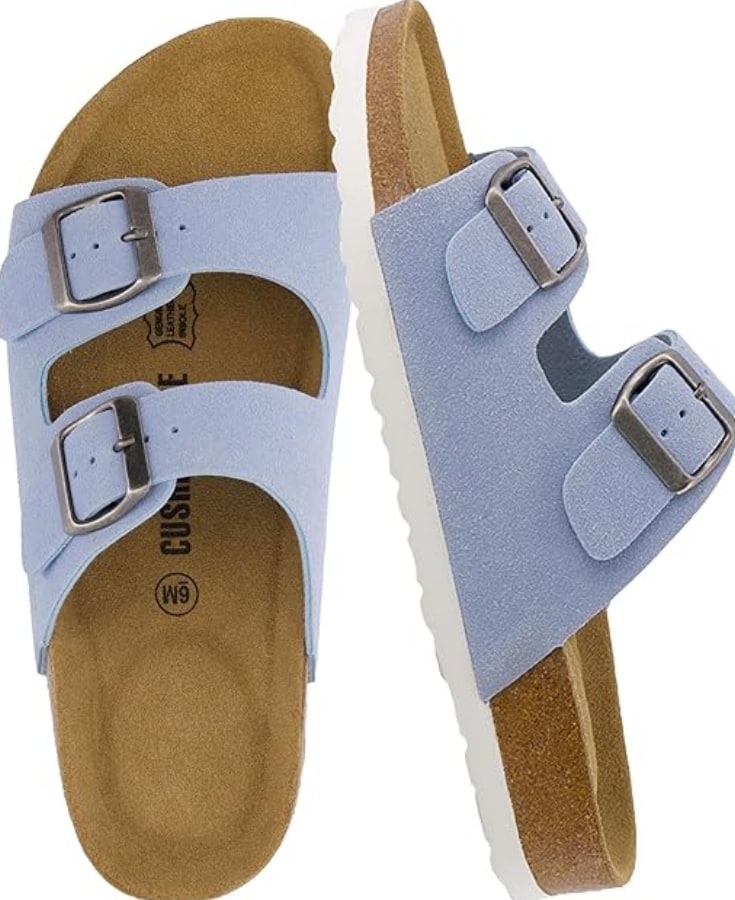 CUSHIONAIRE Lane Cork Footbed Sandals