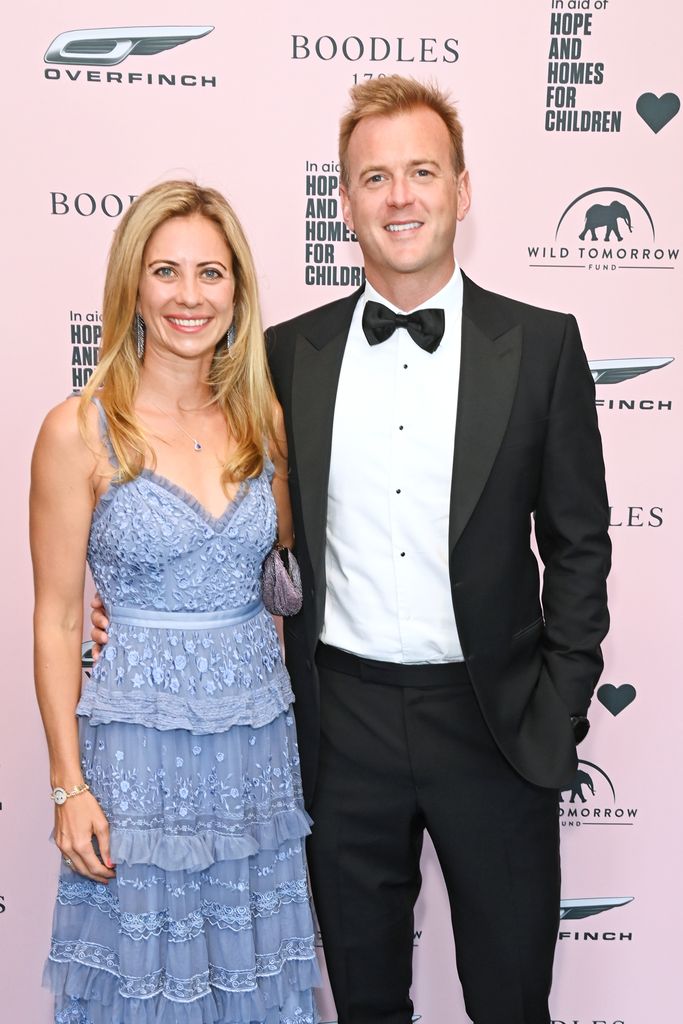 Holly Branson and Freddie Andrews attend Boodles Boxing Ball in association with Overfinch and in support of Hope And Homes For Children at Old Billingsgate on June 10, 2022