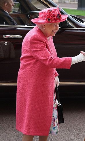 the queen royal wedding pink
