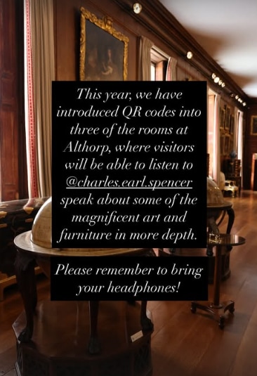 Althorp now has interactive QR codes