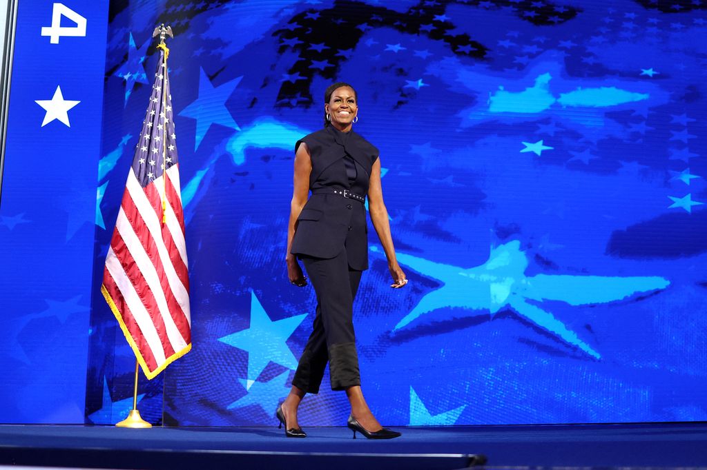  Former US First Lady Michelle Obama is a vision in blue