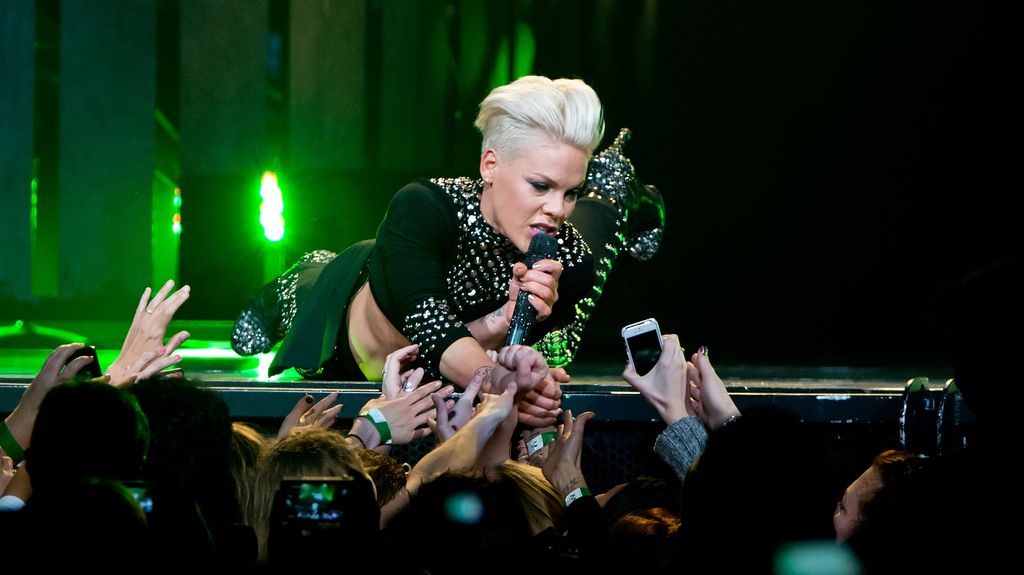 Singer-songwriter Pink performs during The Truth About Love Tour at Wells Fargo Center on December 6, 2013 in Philadelphia, Pennsylvania.