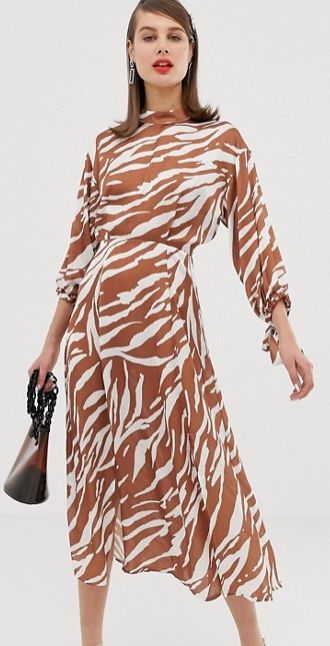 zebra print dress asos