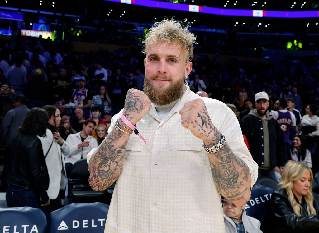 Jake Paul at the Lakers game