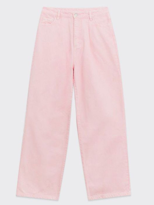 new look pink trousers