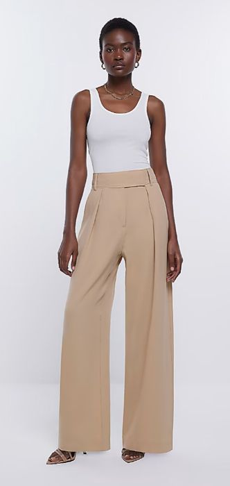 camel trousers river island