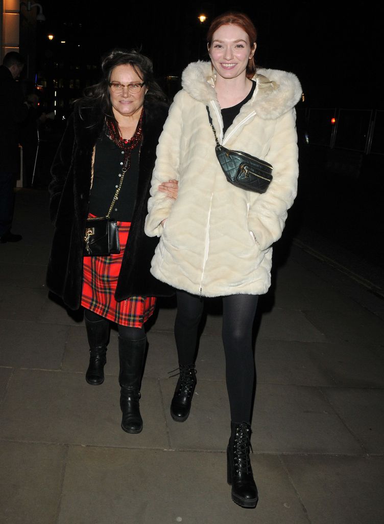 Eleanor Tomlinson with her mum Judith Hibbert in 2020