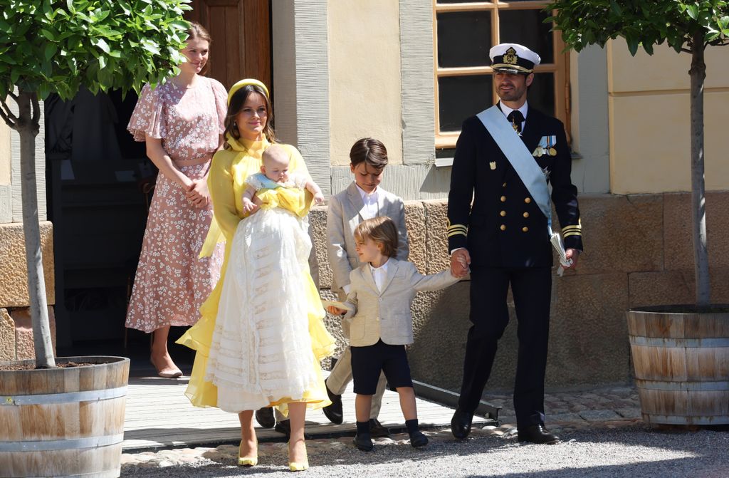 Ines' christening coincided with her parents' tenth wedding anniversary