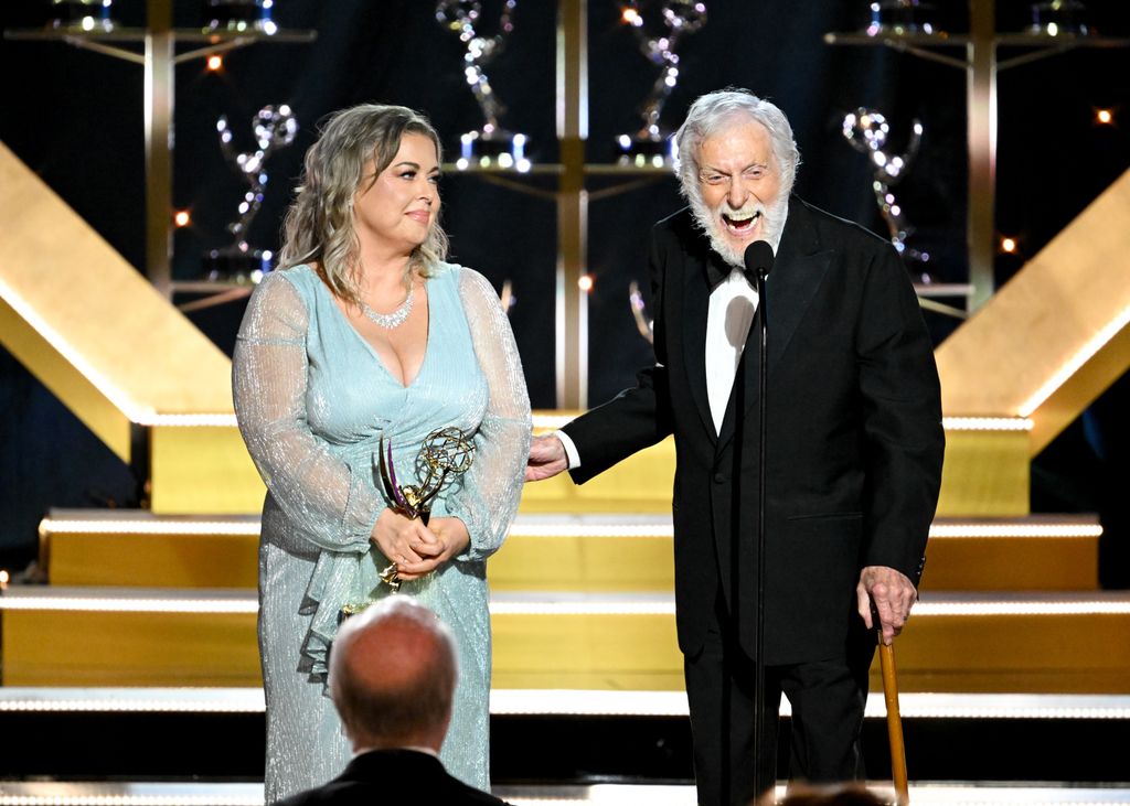 Dick Van Dyke wins Guest Performance in a Daytime Drama Series for "Days of our Lives" alongside wife Arlene Silver onstage at the 51st Daytime Emmy Awards held at The Westin Bonaventure Hotel on June 7, 2024 in Los Angeles, California.