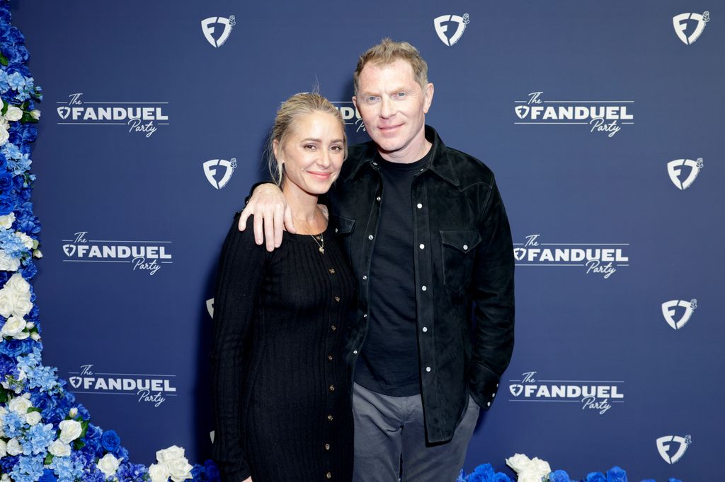 Brooke Williamson and Bobby Flay attend The FanDuel Party at the Kentucky Derby at Old Forester's Paristown Hall on May 02, 2025 in Louisville, Kentucky