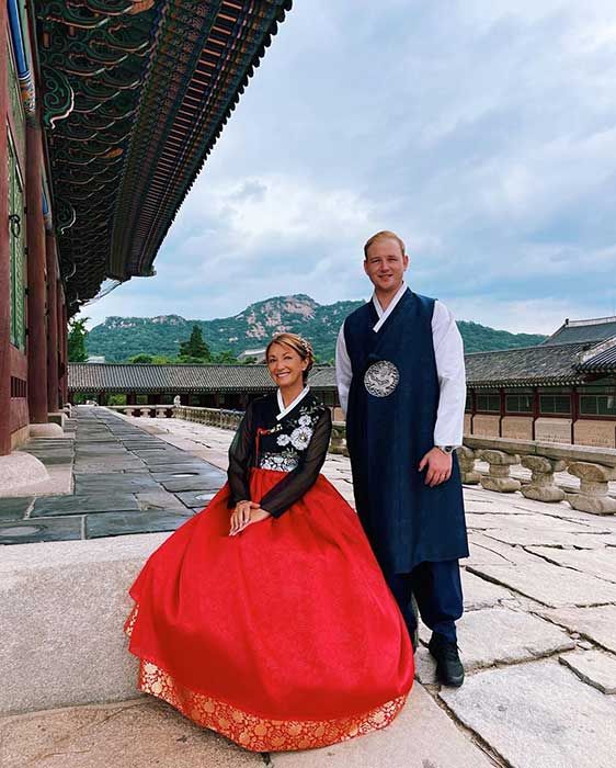 jane seymour and son kris south korea
