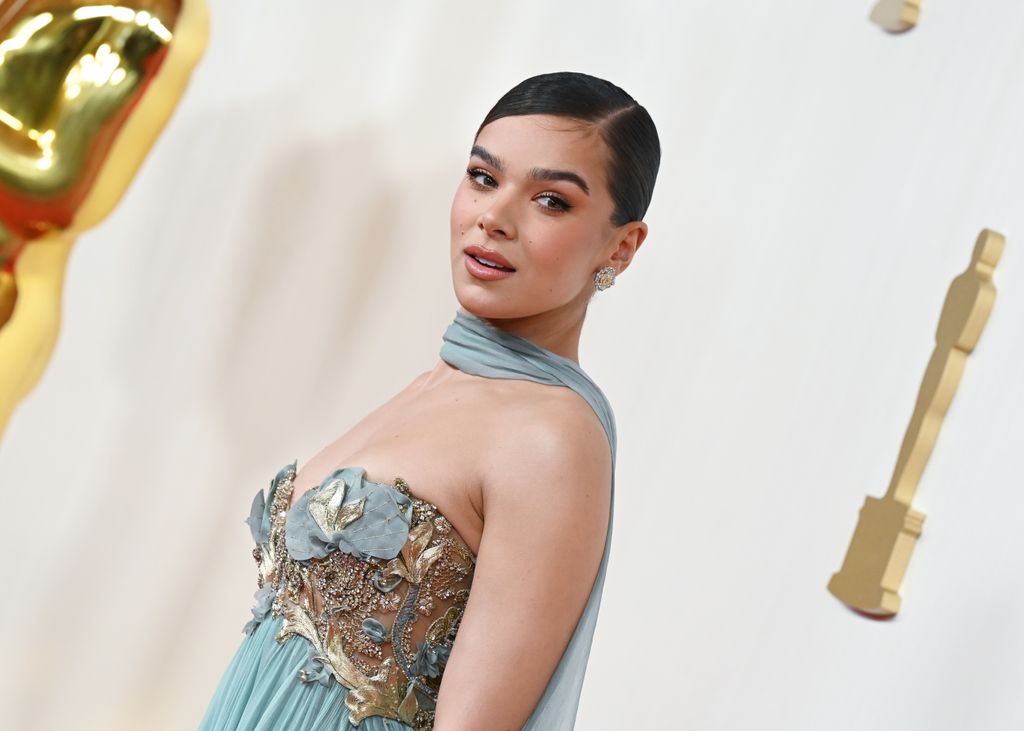 Hailee Steinfeld wearing a strapless gown at the Oscars
