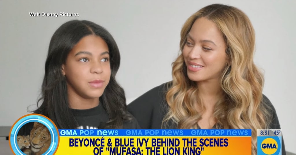 Beyoncé with daughter Blue Ivy on GMA