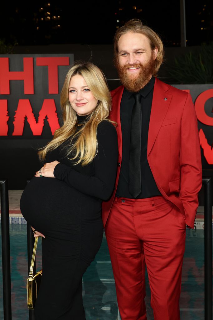Meredith Hagner and Wyatt Russell attend the Los Angeles premiere of Universal Pictures' "Night Swim" at Hotel Figueroa on January 03, 2024 in Los Angeles, California