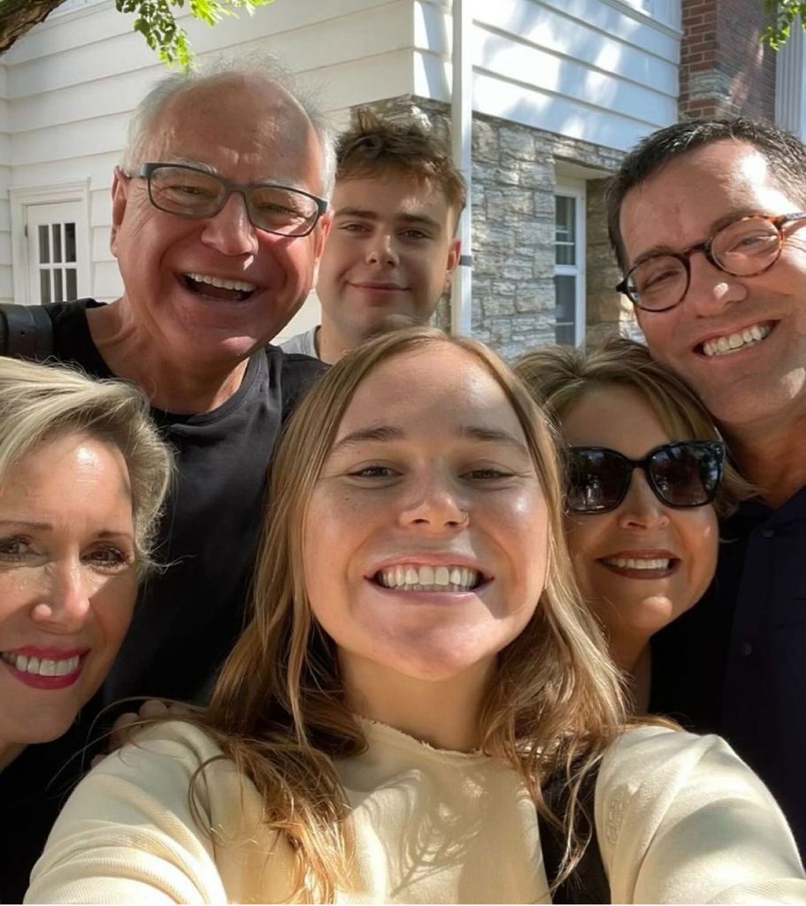 Photo shared by Kamala Harris' vice presidential pick Tim Walz with his family, including wife Gwen, and kids Hope and Gus