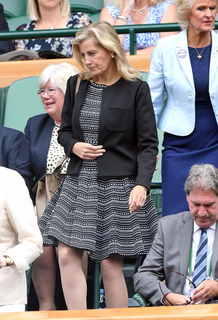 Sophie in stands at Wimbledon 