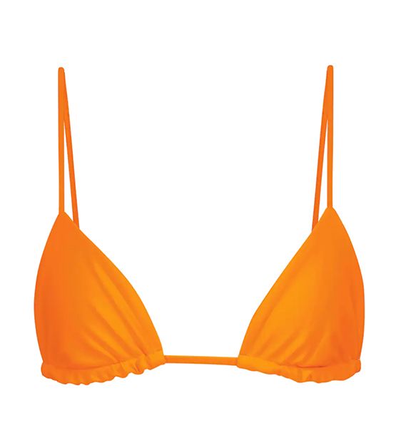 Jade Swim Orange Triangle Bikini Top