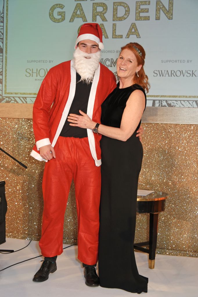 Sarah Ferguson and Santa Claus attend a gala